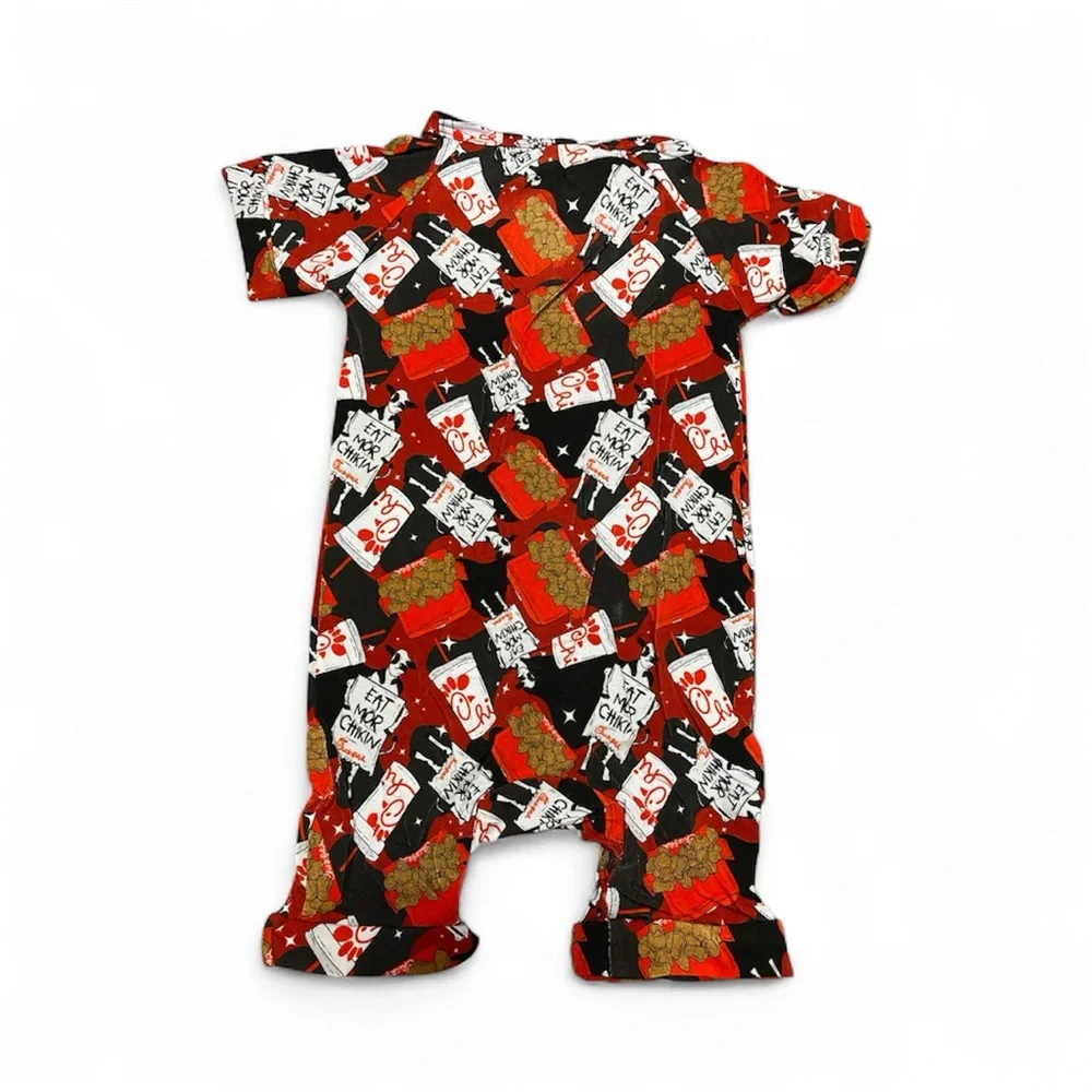 Playful Kids Chick-fil-A Bamboo Shortie in Red, Black, and Gold - Picture 2 of 4